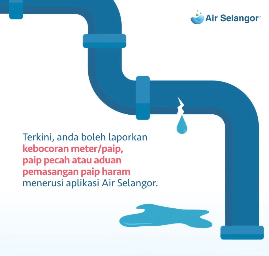 Report Pipe Leaks On The Air Selangor App Hydro Hub Air Selangor